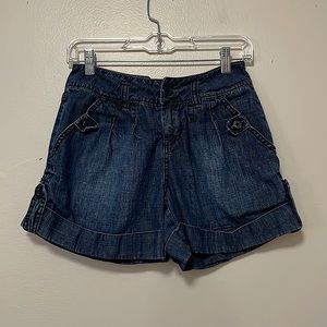 bica cheia Jean shorts. Sz 0